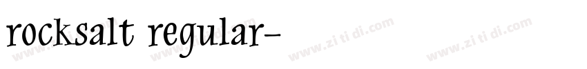 rocksalt regular字体转换